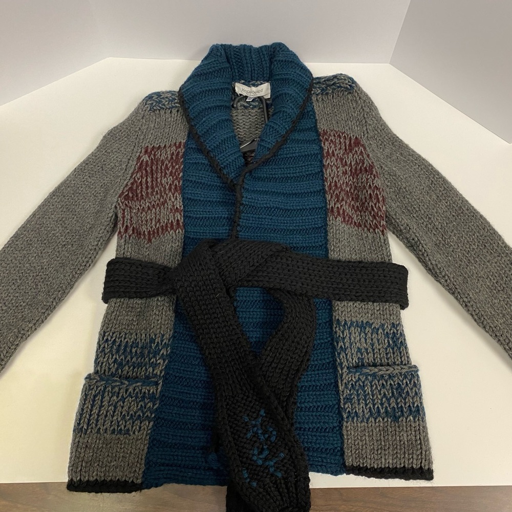Yves Saint Laurent Rive Gauche Wool Cardigan